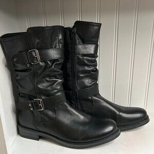 Eric Michael womens slouchy leather motorcycle boots size 41/9.5